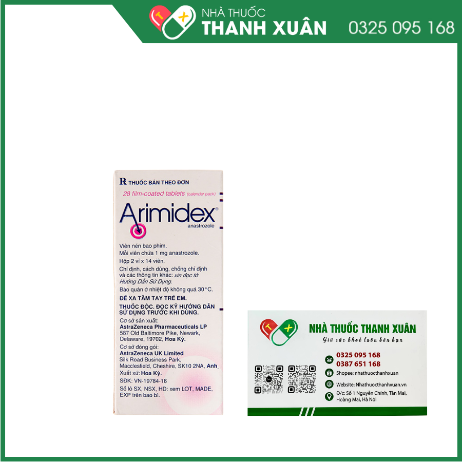 Arimidex 1mg - điều trị hỗ trợ cho phụ nữ sau mãn kinh bị ung thư vú giai đoạn sớm